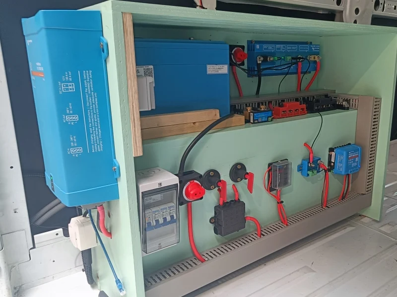 Onderdelen van een camper elektrisch systeem