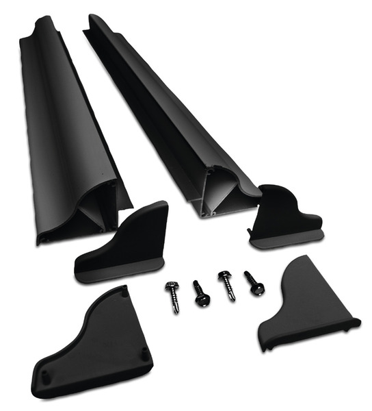 Carbest zonnepaneel-montagespoilerset alu 770 mm | zwart