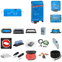 Elektrapakket Onderweg — Victron 12 V + 230 V zelfbouwkit