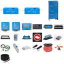 Elektrapakket Vrijstaand — Victron 12 V + 230 V zelfbouwkit